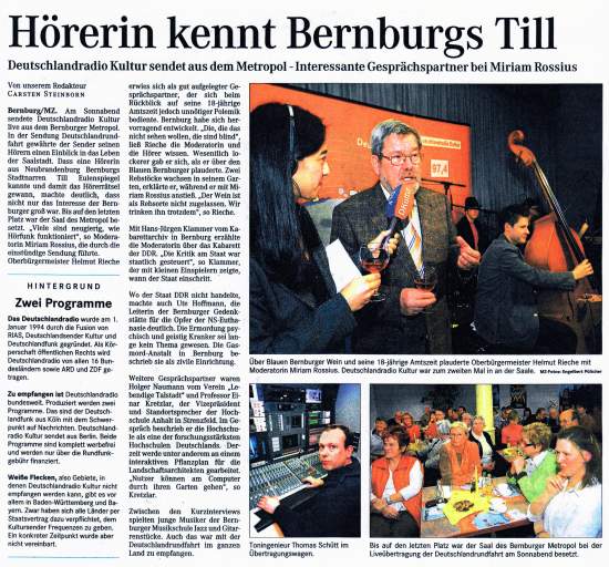 Pressebeitrag MZ